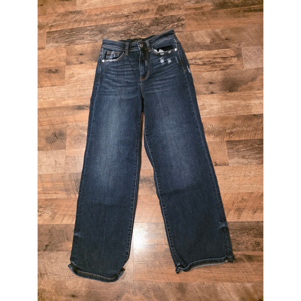 Judy Blue Dark Wash Wide Leg Jeans